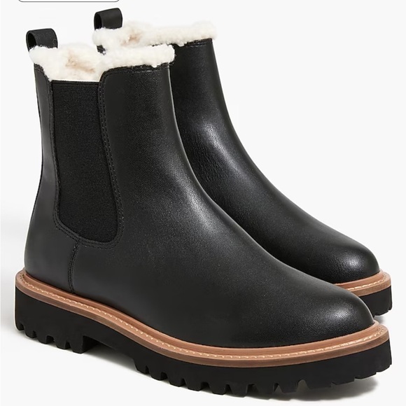 J crew black Lug-sole Chelsea boots - Picture 1 of 8